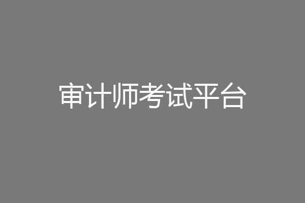 审计师考试平台