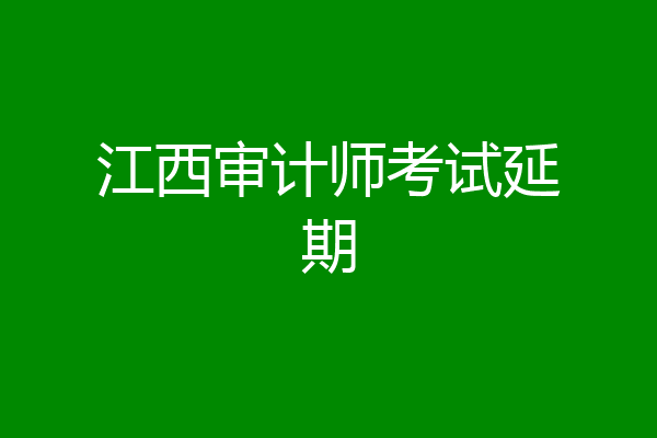 江西审计师考试延期