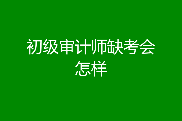 初级审计师缺考会怎样
