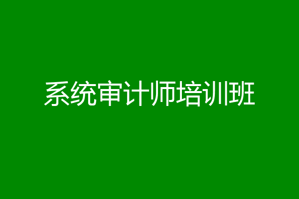 系统审计师培训班