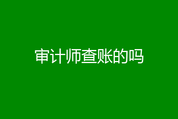 审计师查账的吗