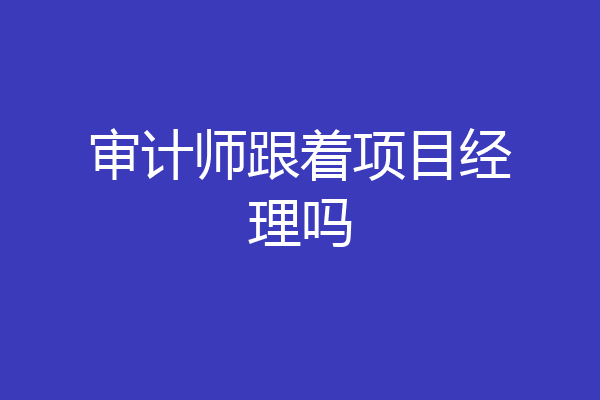 审计师跟着项目经理吗