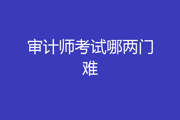 审计师考试哪两门难