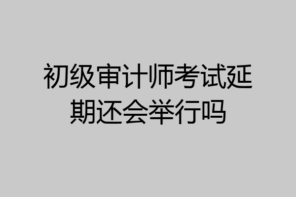初级审计师考试延期还会举行吗