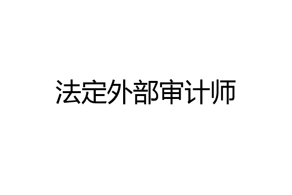 法定外部审计师