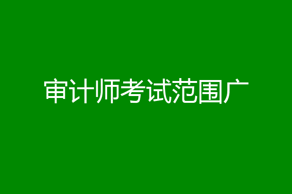 审计师考试范围广