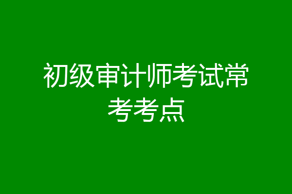 初级审计师考试常考考点