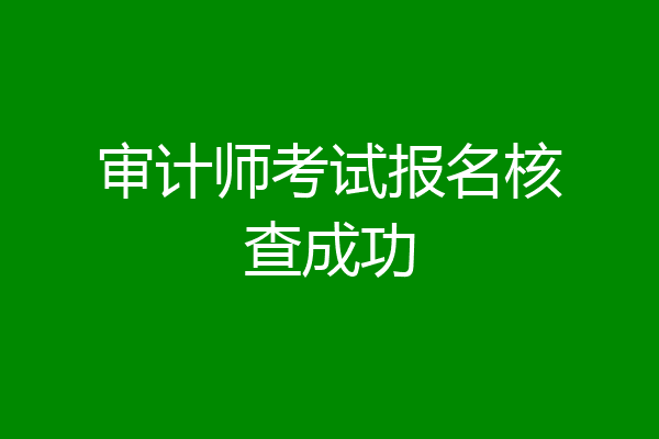 审计师考试报名核查成功