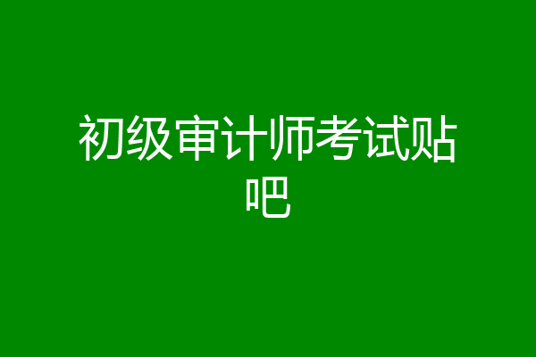 初级审计师考试贴吧