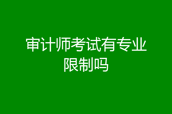 审计师考试有专业限制吗
