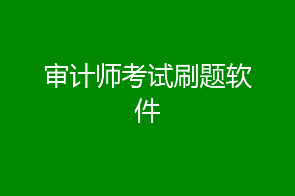 审计师考试刷题软件