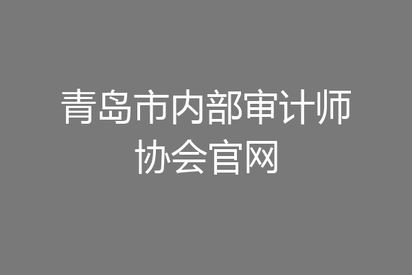 青岛市内部审计师协会官网