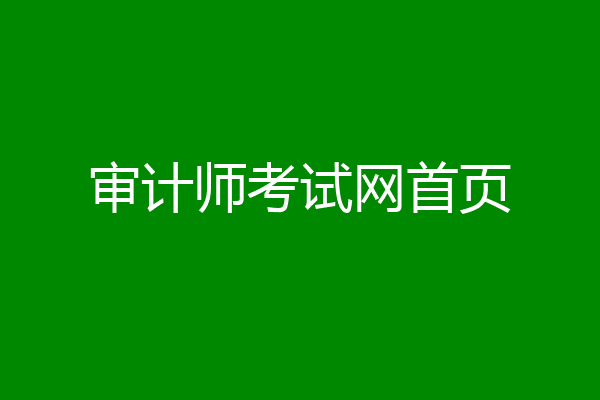 审计师考试网首页