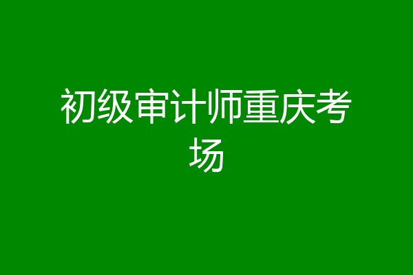 初级审计师重庆考场