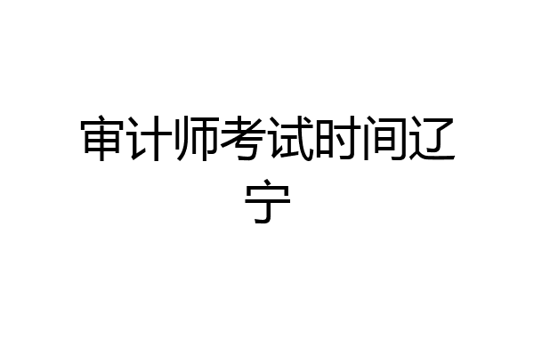 审计师考试时间辽宁