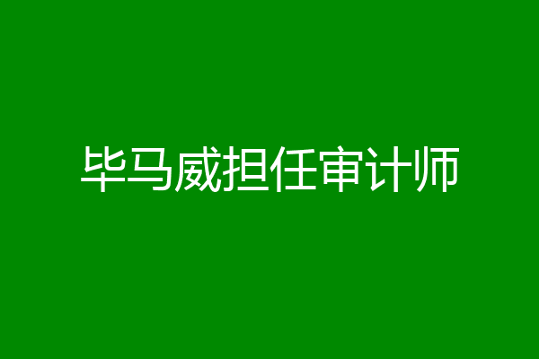 毕马威担任审计师