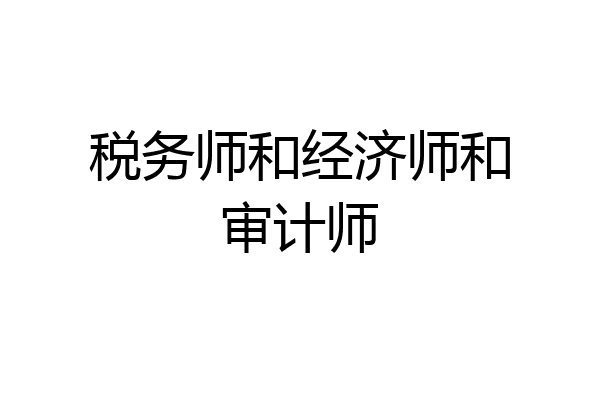 税务师和经济师和审计师
