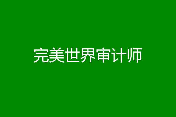 完美世界审计师