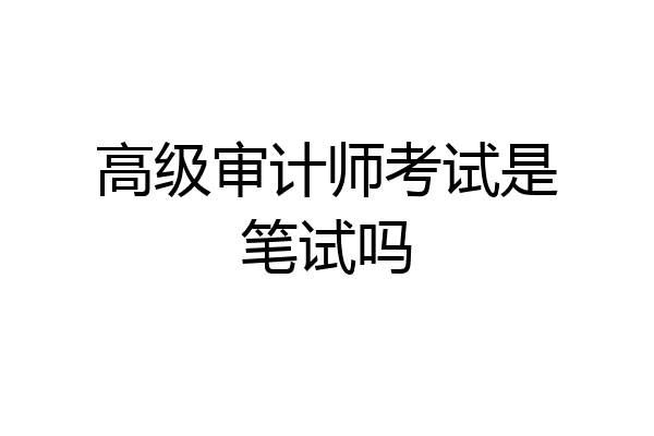 高级审计师考试是笔试吗