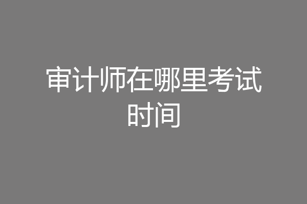 审计师在哪里考试时间