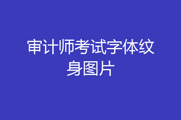 审计师考试字体纹身图片
