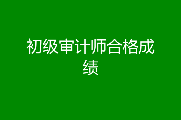 初级审计师合格成绩