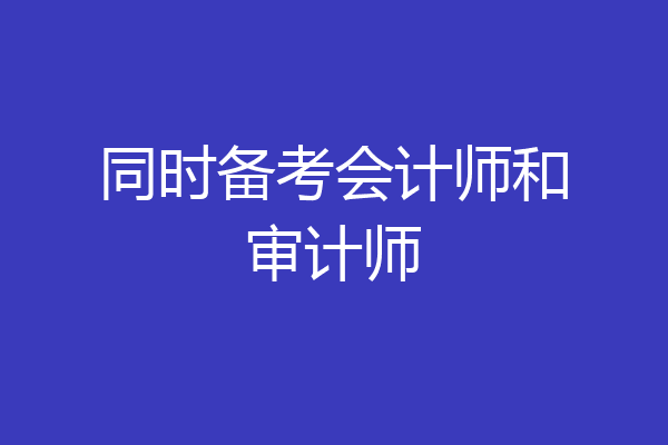 同时备考会计师和审计师