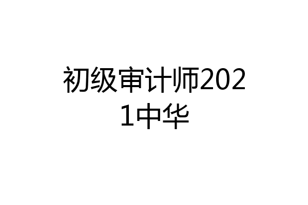 初级审计师2021中华