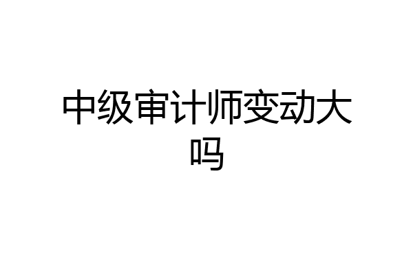 中级审计师变动大吗