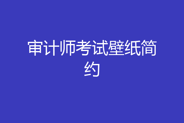 审计师考试壁纸简约