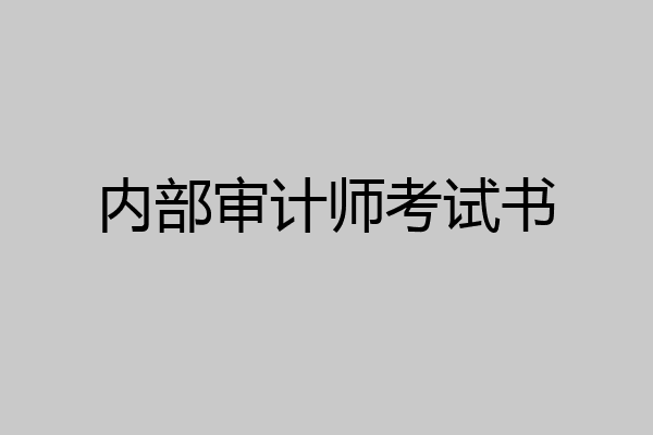 内部审计师考试书