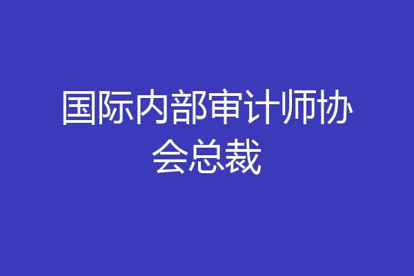 国际内部审计师协会总裁