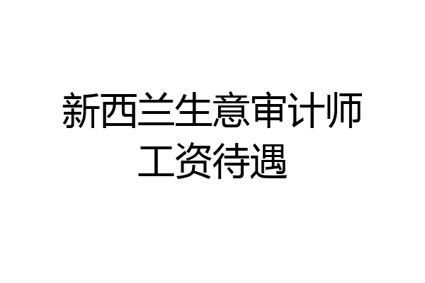 新西兰生意审计师工资待遇