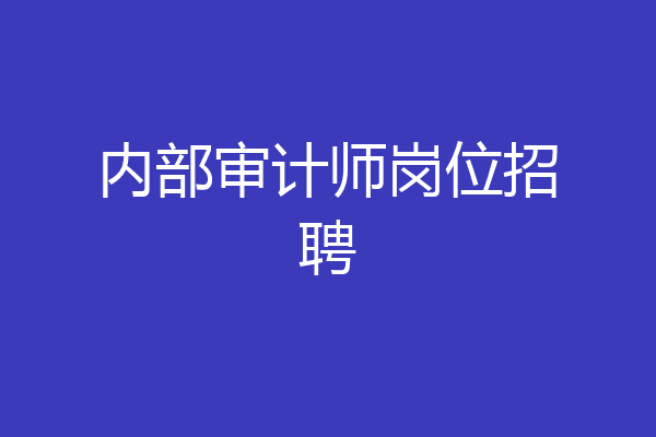 内部审计师岗位招聘