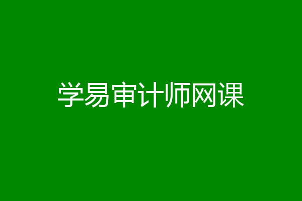 学易审计师网课
