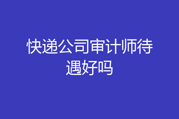 快递公司审计师待遇好吗