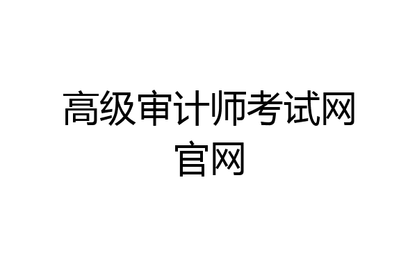 高级审计师考试网官网