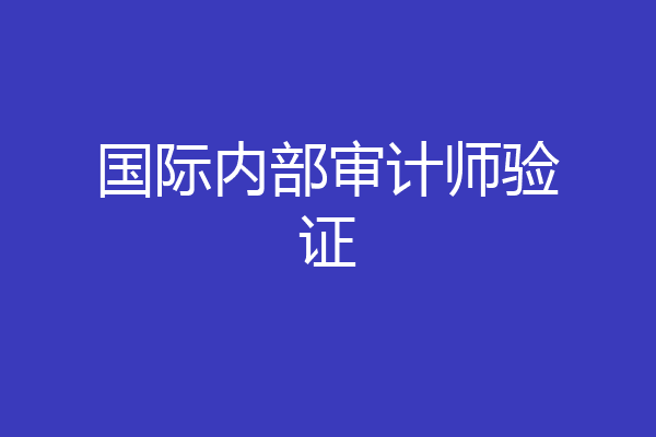 国际内部审计师验证