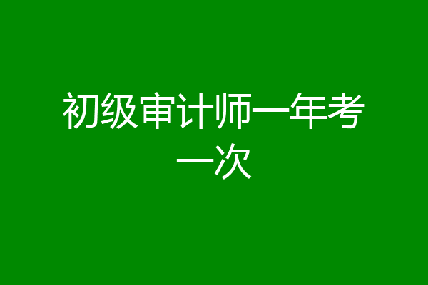 初级审计师一年考一次