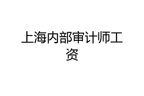 上海内部审计师工资
