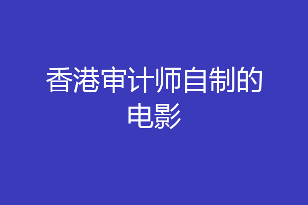 香港审计师自制的电影