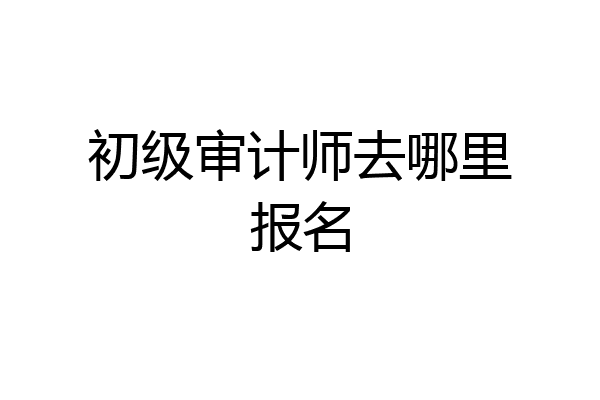 初级审计师去哪里报名