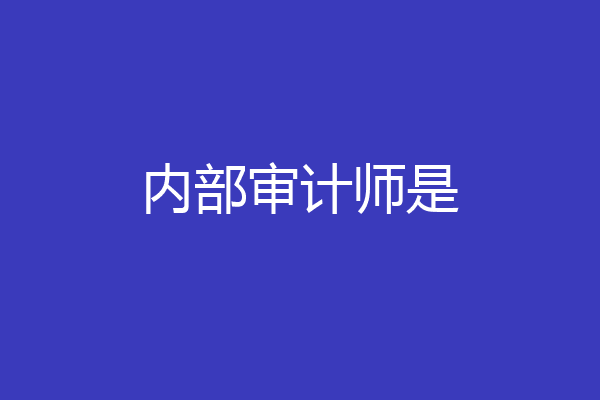 内部审计师是