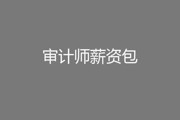 审计师薪资包