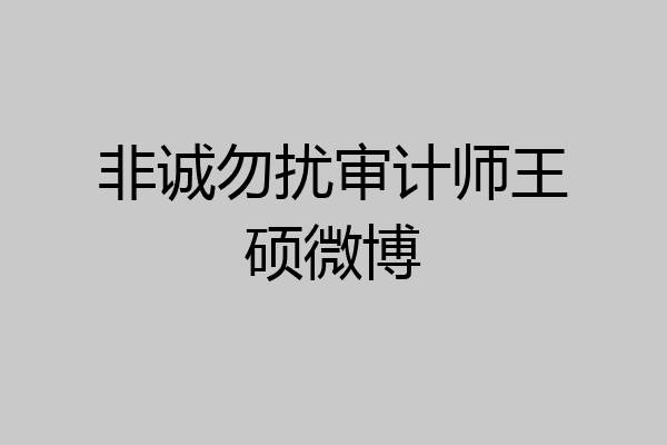 非诚勿扰审计师王硕微博