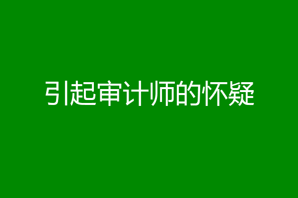 引起审计师的怀疑