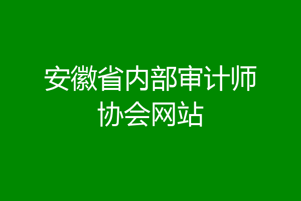 安徽省内部审计师协会网站