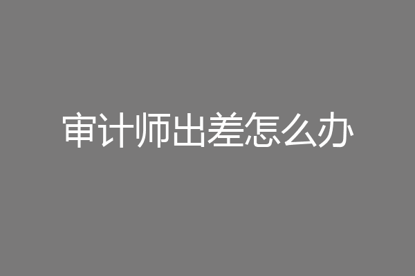 审计师出差怎么办