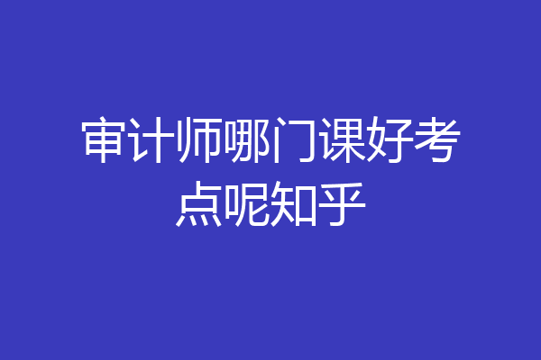 审计师哪门课好考点呢知乎