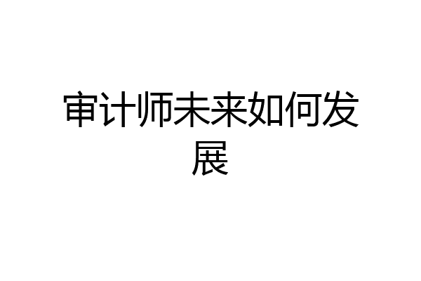 审计师未来如何发展